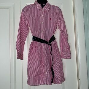 Polo by Ralph Lauren pink and white stripe dress size 5